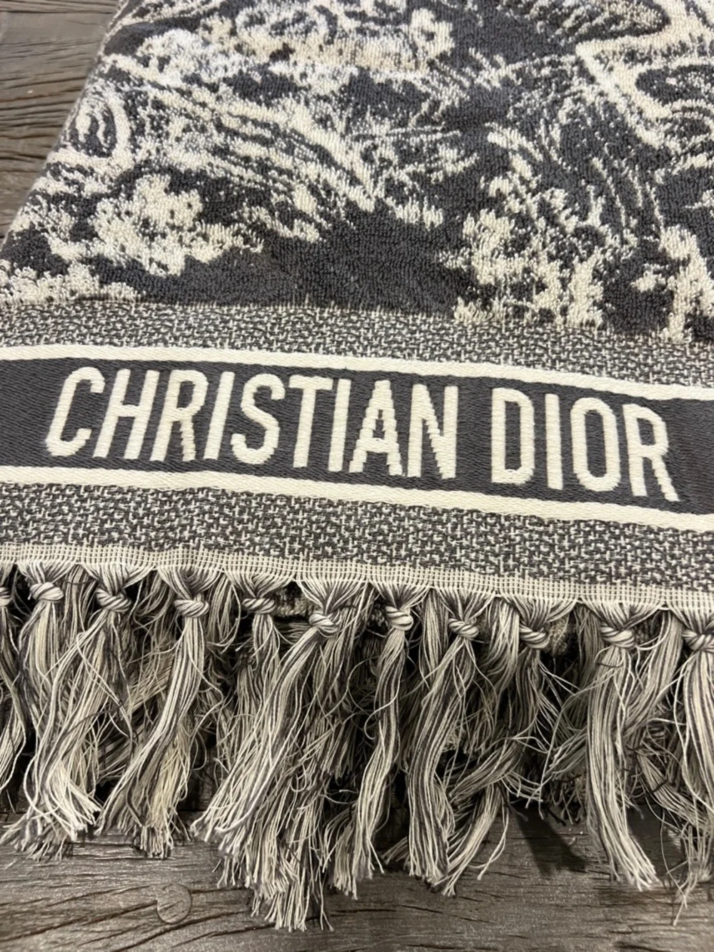 Dior Black and White Christian Dior Decorative Bath Towel